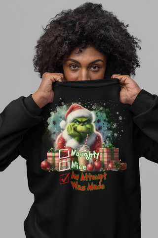 Grinch Naughty Nice An Attempt Christmas Sweater