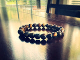 Natural Stone Beaded Bracelets with Hematite | Natural Stone Beaded Bracelet - 8mm; 19-19.5 cm